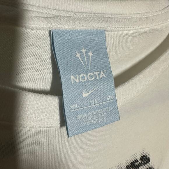 Nike x Nocta Mens White Be Honest Quote Graphic T-Shirt Size XXL Casual Athletic - Picture 4 of 11